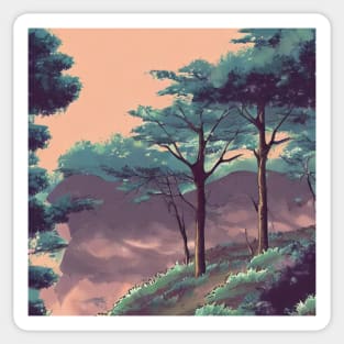 Anime Style Landscape Sticker